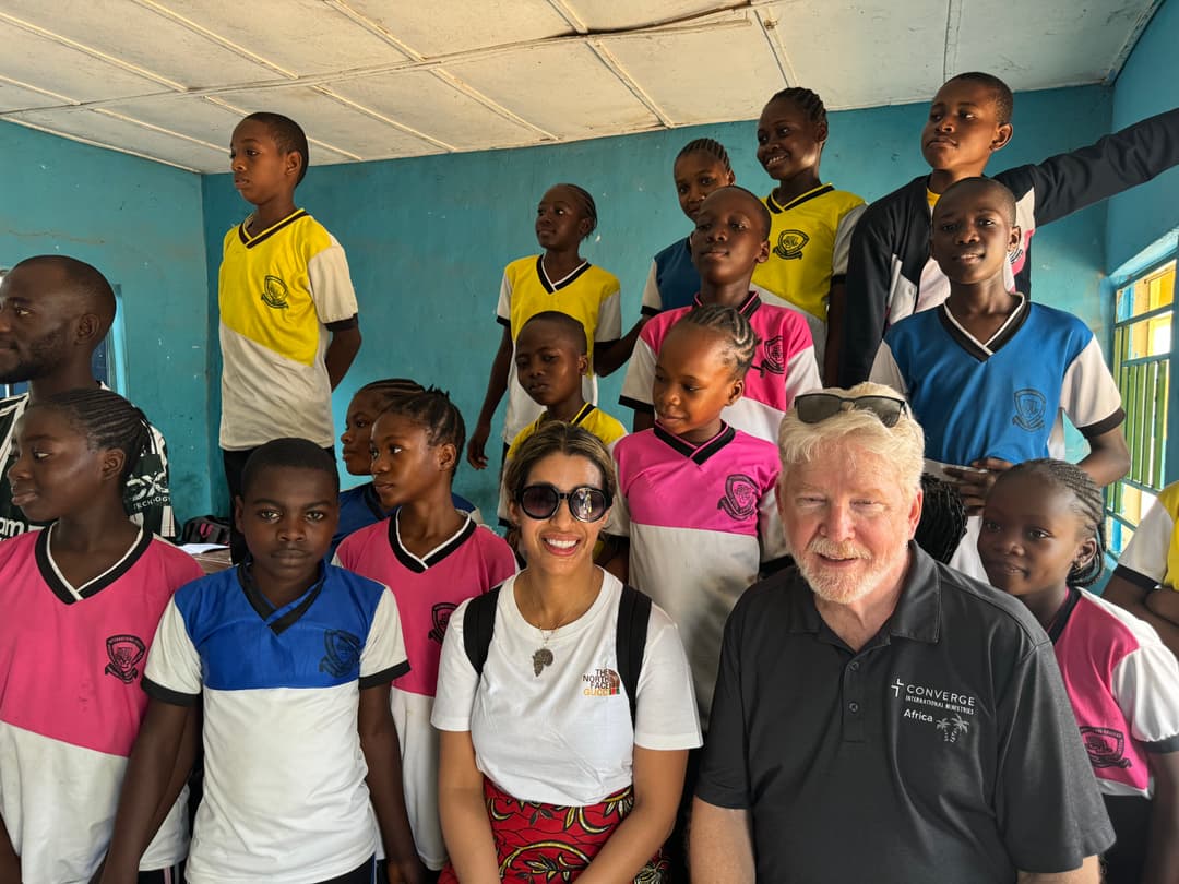 Children and visitors in classroom